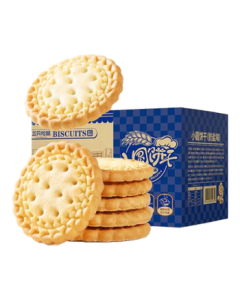 Three Squirrels Mini Round Crackers Milk Salt Flavor 1000g - Snack, Popular Biscuit, Pastry, Breakfast, Afternoon Tea (40 Bags)
