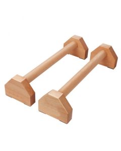 Morunde Russian Dip Push-Up Stand Wooden Single/Double Bar Handstand Frame Workout Solid Beech I-Shaped 50cm Regular Version
