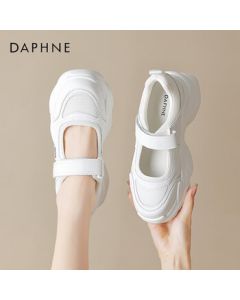 Daphne Women's Casual Shoes Thick-Soled Mesh Breathable Dad Sandals Shoes 4023101395 White 35