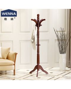 Wenna Coat Rack Solid Wood Hanger Floor-standing Office Elegant Coat Stand Living Room Clothes Rack Bedroom Hanger 3819