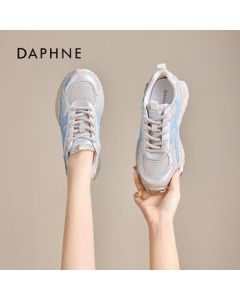 DAPHNE Women's Sneakers - Breathable Casual Running Shoes in Apricot Blue, Size 38