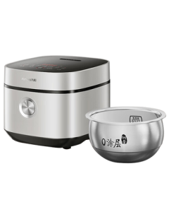 Joyoung Rice Cooker 0 Coating 316L Stainless Steel Pot for Family of 3-4, Coating-Free Durable Multi-Functional Pot with Steaming and Cooking Dual Use, Porridge Electric Pot F-40F328L