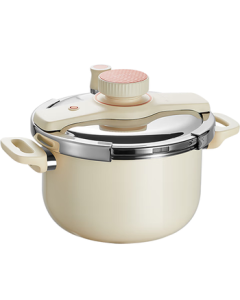 SUPOR Pressure Cooker 5.0L, 304 Stainless Steel, Anti-Explosion, Single-Hand Open/Close, Suitable for Gas & Induction Stoves, Household Small Pressure Cooker