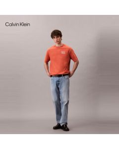 Calvin Klein Jeans 25 Early Fall New Men's Casual Commuting CK Embroidered Letter Cotton Round Neck Short Sleeve T-Shirt