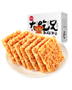 LIRAY Big Eater Glutinous Rice Crust Original Flavor 400g - Office Snacks, Craving Relief Biscuits, Mid-Autumn Festival Gift, Bulk Purchase
