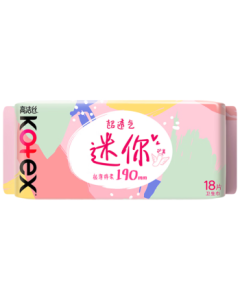 Kotex [Gentle Care] Teen Skin Sanitary Pads 190mm 18-Piece Daily Wings Pads for Women