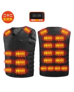 Charming Beauty Heating Vest Thermal Vest Graphene Heated Waistcoat 8009 Black S-6XL