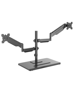 Zhiercheng 17-32 Inch Dual Monitor Stand Base, Desktop Computer Screen Riser with Upper and Lower Mounts, Dual Screen Stand for Left-Right 32 Inch or Up-Down 27 Inch Setup