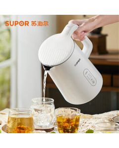 SUPOR 1.5L Electric Kettle with 316L Stainless Steel Interior, Dual Boiling Modes, Real-Time Temperature Display, 5-Temperature Adjustment, Insulated Thermo Kettle SW-15S73A