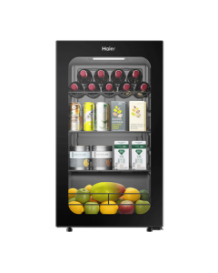 Haier 92L Antibacterial Wine Cooler for Home Use, Living Room Tea Refrigerator, Freshness Cabinet, Office Mini Fridge, Small Beverage and Fruit Showcase DS092LHESD1