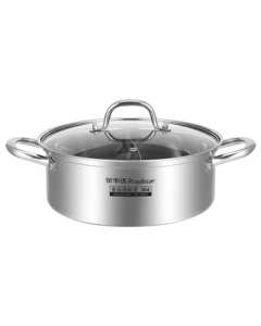 Royalstar (Royalstar) Dual-Pot 304 Stainless Steel Hot Pot Specialty Pot, Soup Pot, Universal for Gas Stove and Induction Cooker, 28cm