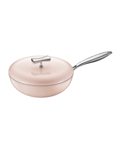 SUPOR Ceramic Non-Stick Frying Pan, Eco-Friendly Pot with 0 Fluoride Coating, Low Smoke, Flat Bottom Cookware EC32ATJ01-P