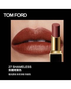 TOM FORD Lip Color Matte 27# 3.3g (TF Black Slim Lipstick for Women - Toasted Caramel, Lightweight Longwear, Birthday Gift Set for Girlfriend)