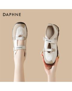 DAPHNE Ballet Strap Flat Breathable Casual Sports Mary Jane Trainer - Beige 39