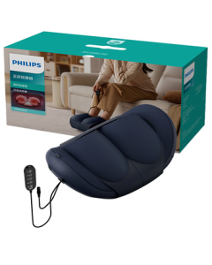 PHILIPS Multi-functional Massager for Waist, Feet, and Legs - Dual-Zone Rolling, Kneading, and Heating Massage, Portable for Home and Office Use, Ideal Gift for Friends, Parents, Mid-Autumn Festival or Birthday (Model 3402F)