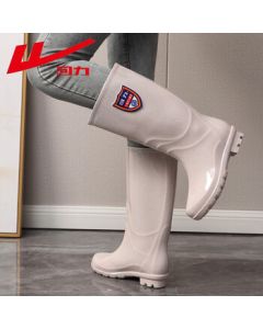 Warrior Women's Fashion Adult Rain Boots Waterproof Shoes Rubber Boots Overboots HXL63-B Stone Spotted High Top 38