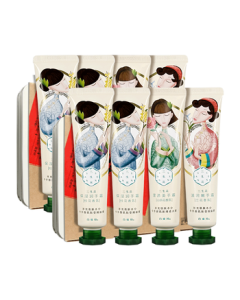 Flower Show Herborist Hand Cream Gift Set (8 Pieces) - Moisturizing & Nourishing for Men & Women, Reduces Fine Lines, Premium Gift