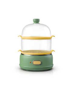 Bear Double-Layer Egg Cooker, Household Steamer for Eggs, Can Cook 14 Eggs with Edible Material Egg Custard Stand ZDQ-B14E8