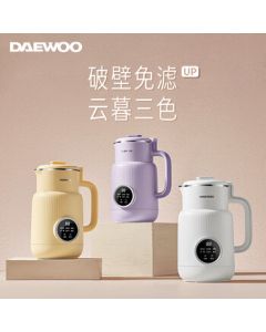 DAEWOO Blender, Household Quiet Soymilk Maker, Automatic Multi-Grain No-Cook Blender, White [DY-SM03]