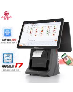 AOJIA Single/Dual Screen All-in-One POS System for Restaurants, Supermarkets, Convenience Stores, Weighing & Checkout, Meituan Scan-to-Order, Fast Food, Milk Tea, Takeout, and Retail