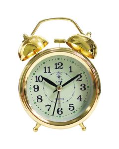 Polaris (POLARIS) Retro Quartz Alarm Clock with Night Light, Creative Student and Children's Bedside Alarm Clock, Model 6008 Gold [Back-to-School Season]