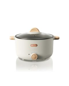 Little Bear Electric Cooking Pot 1-3 Person Electric Hot Pot, Dorm Mini Electric Pot, Multi-Functional Multi-Purpose Electric Heating Pot, 3L Household Shabu and Grill Hot Pot Integrated Cookware DRG-D30T3