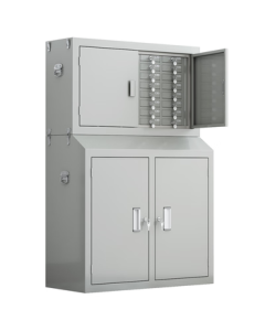 XinJing Mobile Phone Shielding Cabinet for Exam Halls and Meeting Rooms, 5G Signal Blocking Safe Storage Cabinet with Physical Shielding, Double Section 32 Compartments