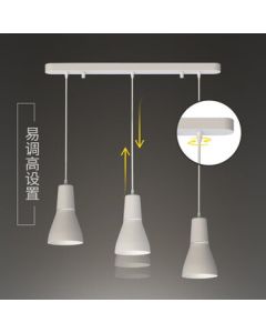 Philips Lighting LED Pendant Light, American-Style Bedside Pendant Light, Dining Room Pendant Light, Living Room and Bedroom Lighting, Modern Minimalist Three-Light White (Includes 3x7W Warm White Bulbs) Pendant Light