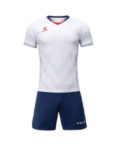KELME Football Kit Set 3801096 Bulk Order Free Printing Contact Customer Service White Red XL
