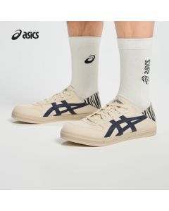 ASICS AARON SLIP-ON Casual Shoes for Men & Women - Beige/Navy Blue 36