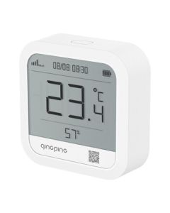 Qingping Commercial Electronic Thermometer and Hygrometer, Industrial High-Precision Wireless Recorder with Smart Remote Alarm, Rechargeable for Indoor and Greenhouse Use, NB-IoT Mobile Version