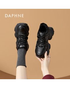 Daphne Daphne Chunky Dad Shoes for Women Students Casual Shoes Black 39