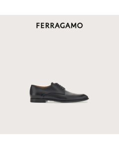 Ferragamo Men's Black Lace-Up Shoes 0762619_3E _ 95 Gift for Boyfriend