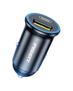 Pisen 65W Dual-Port Car Charger Super Fast Charging Adapter for Huawei Apple
