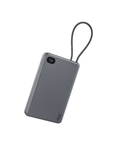 Chuan Ying [3C Certified] NANFU Apple Magnetic Power Bank 20W with Built-in Cable 10000mAh Wireless Fast Charging for iPhone 17/16, Android, Huawei - Airplane Safe Gray