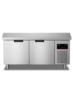 Lecon Commercial Refrigeration Workbench Freshness Preservation Milk Tea Shop Equipment Full Set Horizontal Freezer Kitchen Cold Worktop Refrigerator 1.8*0.8m Full Freshness Air Cooling LC-DK-GZT018