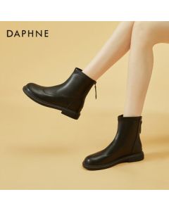 Daphne Platform Ankle Boots Women's Fashion Versatile Chelsea Boots Martin Boots 3122605040 Black/Single Lining 39