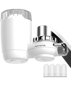 Joyoung JYW-T03 4-Filter Set Pre-Faucet Water Purifier, Countertop Water Filter for Home Kitchen, Tap Water Visual Washable Filter System