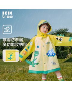 Kocotreekk Tree Kids Raincoat for Boys and Girls, Children's Rain Poncho for Elementary School Students, Toddler Rain Gear with Detachable Cape Design for Kindergarten Use