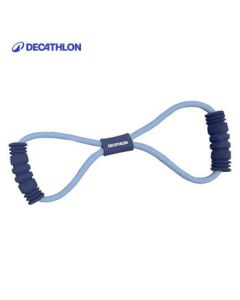 Decathlon Yoga Resistance Band for Home Fitness, Women's Shoulder and Neck Stretcher, 8-Shaped Back Trainer, Fresh Blue 4545572
