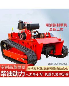 Seaside Remote Control Tracked Agricultural 4WD Self-Propelled Trimmer 178 Air-Cooled Diesel Remote Track Electric Start