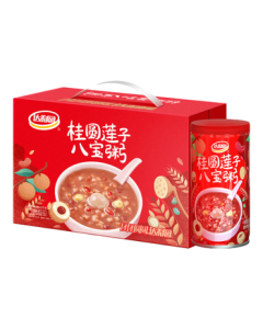 Daliyuan Longan Lotus Seed Eight-Treasure Porridge Mid-Autumn Festival Gift Instant Breakfast Porridge Can 360g*12 Cans Whole Box Gift Set
