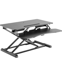 Brateck North Arc Standing Desk Riser, Adjustable Computer Stand, Monitor Stand, Workstation Desk Table, Samurai Black