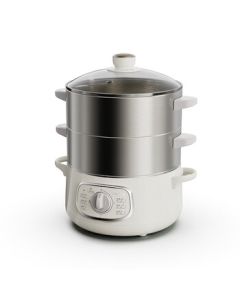 Bear Electric Steamer Stainless Steel Multi-Purpose Pot, Large Capacity Electric Steamer for Home, Multi-Functional Steamed Bun Pot, Electric Cooking Pot, 3-Tier Large Capacity Detachable and Washable DZG-D80M6