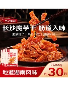 Homesick Mountain Changsha Konjac Strips (Approx. 30 Packs) – Spicy & Numbing Instant Snack, Hunan Specialty, Short Shelf Life, Vegetarian Tripe, 300g