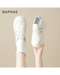 Daphne Women's Sneakers 2025 Autumn New Casual Thick-Soled Platform Shoes for Petite Height Increase - Gray - Size 38