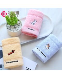 Grace Class A Children's Towel Set of 3, Cotton Cartoon Absorbent Face Towels, Medium Towels, Baby Towels & Drool Bibs