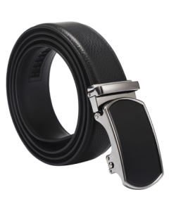 JINGDONG Premium [Selected Genuine Leather] Men's Belt with Fine Grain Pattern, Automatic Buckle, Genuine Leather Strap, Birthday Gift for Men, Gift for Boyfriend