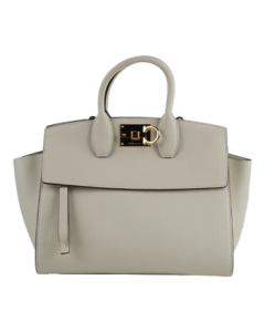 Ferragamo Women's White Ferragamo Studio Box Handbag (Medium) 0763097 Gift for Girlfriend