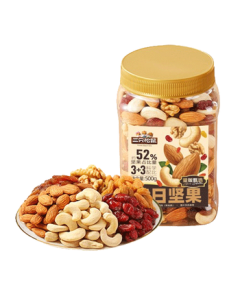 Three Squirrels Daily Nuts 500g/Can - Dried Fruits, Walnuts, Cashews, Snacks - Bulk Purchase & Gift